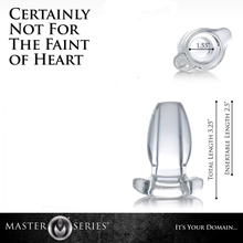 Load image into Gallery viewer, Master Series Peephole Clear Hollow Anal Plug