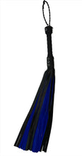 Load image into Gallery viewer, Bare Leatherworks - Full Cow Flogger (Black/Blue)