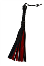 Load image into Gallery viewer, Bare Leatherworks - Midsize Cow Flogger (Black/Red)