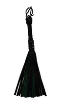 Load image into Gallery viewer, Bare Leatherworks - Midsize Cow Flogger (Black/Green)