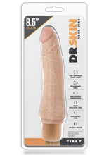 Load image into Gallery viewer, Dr. Skin Silver Collection Cock Vibe 7 Vibrating Dildo 8.5in - Vanilla
