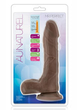 Load image into Gallery viewer, Au Naturel Mister Perfect Dildo with Balls 8.5in - Chocolate