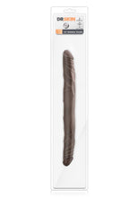 Load image into Gallery viewer, Dr. Skin Silver Collection Double Dildo 14in - Chocolate