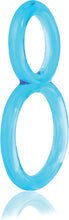 Load image into Gallery viewer, Ofinity Super Stretchy Double Silicone Cock Ring (Blue)