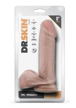 Load image into Gallery viewer, Dr. Skin Silver Collection Dr. William Dildo with Balls and Suction Cup - 8 inch