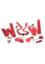 Load image into Gallery viewer, Bedroom Bliss Lover's Bondage Massage Set (Red/Black)