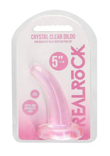 Load image into Gallery viewer, RealRock Crystal Clear Non Realistic Dildo with Suction Cup 4.7in - Pink