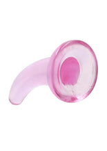 Load image into Gallery viewer, RealRock Crystal Clear Non Realistic Dildo with Suction Cup 4.7in - Pink