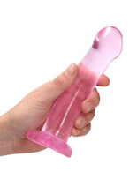 Load image into Gallery viewer, RealRock Crystal Clear Non Realistic Dildo with Suction Cup 6.7in