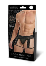 Load image into Gallery viewer, Lace King Men's Lace and Mesh Garter Panty