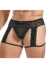 Load image into Gallery viewer, Lace King Men's Lace and Mesh Garter Panty