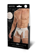 Load image into Gallery viewer, Lace King Men's Lace and Mesh Garter Panty