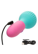 Load image into Gallery viewer, Naughty Bits To The Max Vibrating Wand - Blue/Pink