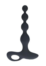 Load image into Gallery viewer, Levelz Beaded Vibrating Silicone Rechargeable Anal Plug with Remote Control - Black