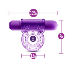 Load image into Gallery viewer, Play With Me Couples Play Vibrating Cockring (Purple)