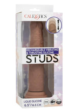 Load image into Gallery viewer, Studs Rechargeable Vibrating & Thrusting Silicone Dildo 6.5in - Caramel