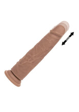 Load image into Gallery viewer, Studs Rechargeable Vibrating & Thrusting Silicone Dildo 6.5in - Caramel