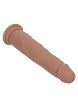 Load image into Gallery viewer, Studs Rechargeable Vibrating & Thrusting Silicone Dildo 6.5in - Caramel