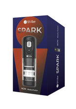 Load image into Gallery viewer, SVibe Ikon SPARK Rechargeable Thrusting Rotating Masturbator - Clear/Black