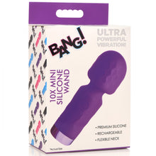 Load image into Gallery viewer, Bang 10X Mini Silicone Wand (Purple)