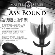 Load image into Gallery viewer, Ass Bound Anchor Inflatable Anal Plug (Black)