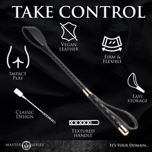 Load image into Gallery viewer, Master Series Riding Crop 18 inch (Black)