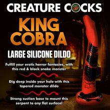 Load image into Gallery viewer, Creature Cocks King Cobra Long Silicone Dildo
