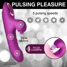 Load image into Gallery viewer, Bumping Bunny Thrusting & Pulsing Silicone Rabbit Vibrator