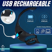 Load image into Gallery viewer, Vibrating C-Ring + Anal Stimulator