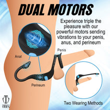 Load image into Gallery viewer, Vibrating C-Ring + Anal Stimulator