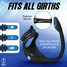 Load image into Gallery viewer, Vibrating C-Ring + Anal Stimulator