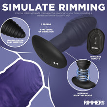 Load image into Gallery viewer, Rimmers Model-E Vibrating Rechargeable Silicone Rimming Plug with Remote Control