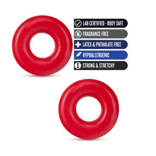 Load image into Gallery viewer, Stay Hard Donut Rings Oversized (Red)