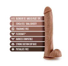 Load image into Gallery viewer, Au Naturel Daddy Dildo with Balls -14 inch (Brown)