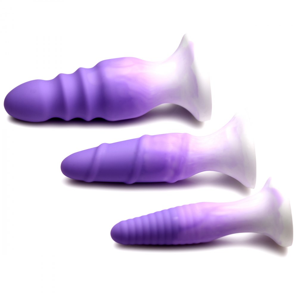 Simply Sweet Silicone Butt Plug - Set of 3 (Purple) Pleasures & Treasures Simply Sweet Silicone Butt Plug - Set of 3 (Purple) Pleasures & Treasures