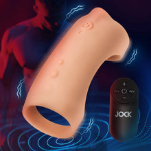 Load image into Gallery viewer, Vibrating Silicone Penis Sleeve - Light