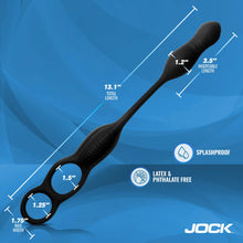 Load image into Gallery viewer, Jock Hyper Thrusting and Vibrating Rechargeable Silicone Anal Plug with C-Ring