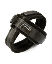 Load image into Gallery viewer, Sei Mio Cross Purposes Unique Over-Wrap Cross Cuff Restraints - Black