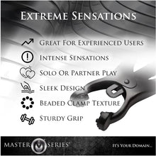 Load image into Gallery viewer, Black Japanese Nipple Clamps