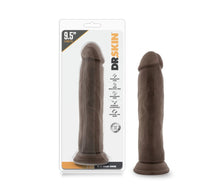 Load image into Gallery viewer, Dr. Skin Realistic Dildo - 9.5 Inch (Chocolate)