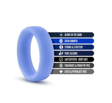 Load image into Gallery viewer, Glow In The Dark - Silicone Cock Ring (Blue)