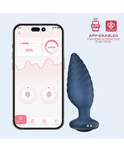Load image into Gallery viewer, Noah App-Controlled Rotating Butt Plug - Navy Blue