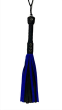 Load image into Gallery viewer, Bare Leatherworks - Handy Cow Flogger (Black/Blue)