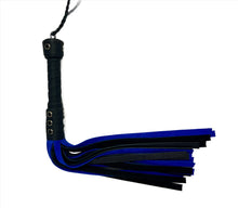 Load image into Gallery viewer, Bare Leatherworks - Handy Cow Flogger (Black/Blue)