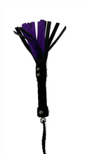 Load image into Gallery viewer, Bare Leatherworks - Handy Cow Flogger (Black/Purple)