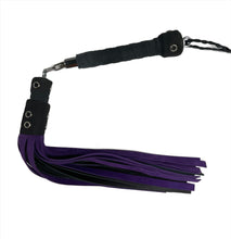 Load image into Gallery viewer, Bare Leatherworks - Rotator Cow Flogger (Purple/Black)