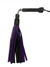 Load image into Gallery viewer, Bare Leatherworks - Rotator Cow Flogger (Purple/Black)
