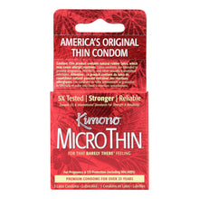 Load image into Gallery viewer, Kimono Micro Thin Condoms - 3 Pack