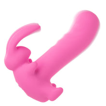 Load image into Gallery viewer, First Time Rechargeable Vibrating Bunny Dreams Rechargeable Silicone Vibrator with Clitoral Stimulator