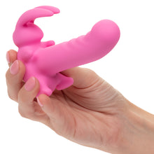Load image into Gallery viewer, First Time Rechargeable Vibrating Bunny Dreams Rechargeable Silicone Vibrator with Clitoral Stimulator